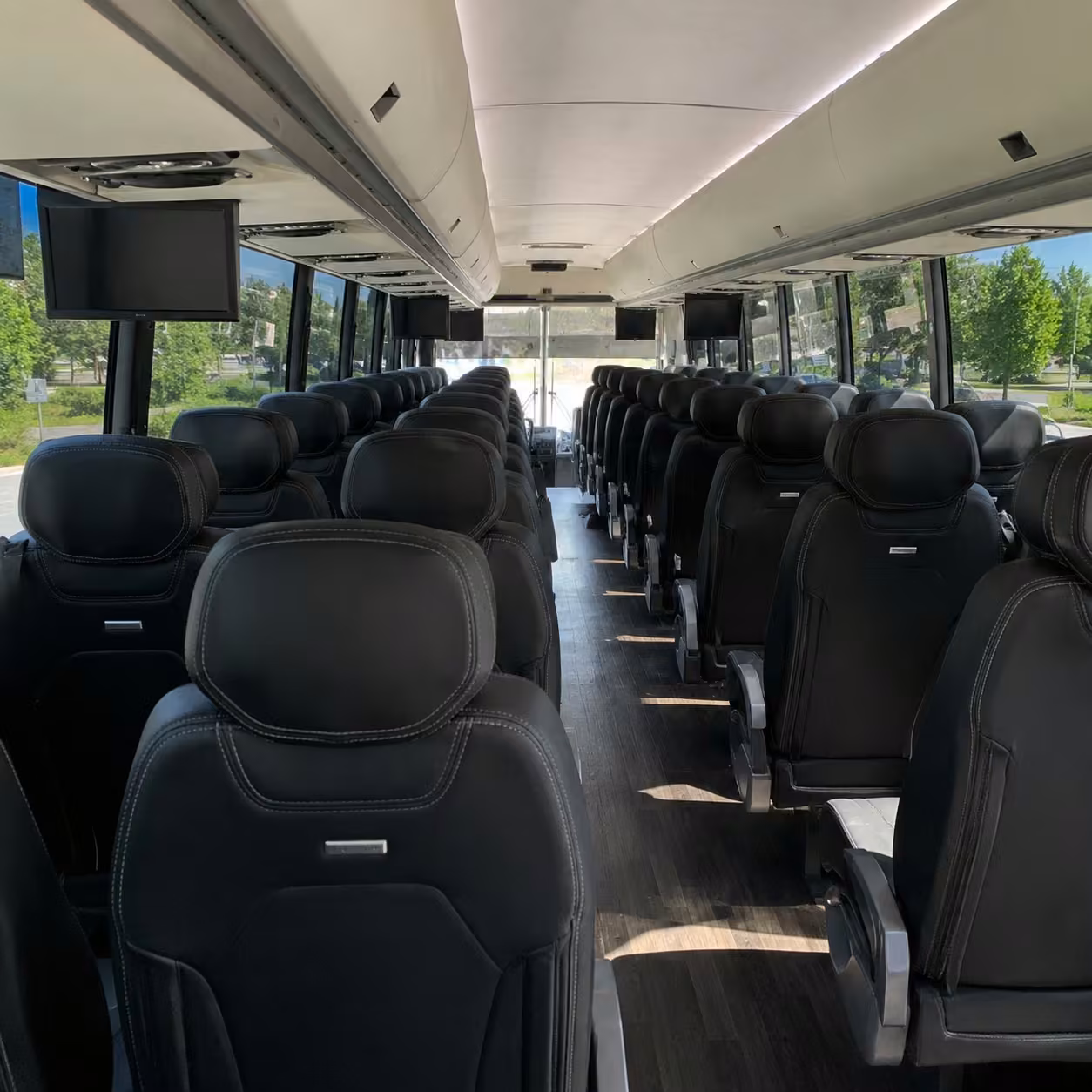 40 56 passenger charter bus interior